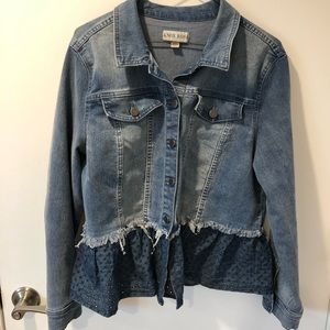 Knox Rose Denim Jacket w/ Ruffle Hem